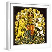 British Coat of Arms-English School-Framed Giclee Print