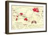 British Colonial Map - the British Empire-Post Card-Framed Art Print