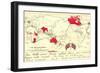 British Colonial Map - the British Empire-Post Card-Framed Art Print