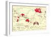 British Colonial Map - the British Empire-Post Card-Framed Art Print