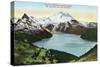 British Columbia, Canada - Aerial View of Lake Garibaldi and Mount Garibaldi-Lantern Press-Stretched Canvas