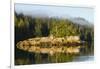 British Columbia. Rocky islands reflect in the water of Canada's inside passage.-Brenda Tharp-Framed Photographic Print