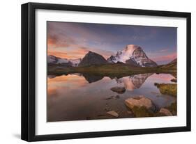 British Columbia. Sunrise over Mount Robson, highest mountain in the Canadian Rockies-Alan Majchrowicz-Framed Photographic Print