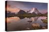 British Columbia. Sunrise over Mount Robson, highest mountain in the Canadian Rockies-Alan Majchrowicz-Stretched Canvas