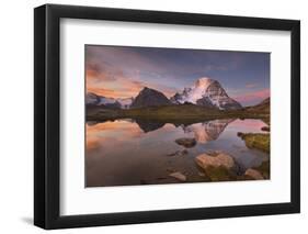 British Columbia. Sunrise over Mount Robson, highest mountain in the Canadian Rockies-Alan Majchrowicz-Framed Photographic Print