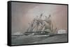 British Corvette HMS Challenger-null-Framed Stretched Canvas