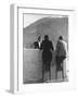 British Couple on High Stools at Ice Bar Outdoors at Grand Hotel as Waiter Pours Them Drinks-Alfred Eisenstaedt-Framed Photographic Print