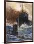 British Destroyer "Badger" Rams and Damages a U-Boat off the Dutch Coast-Cyrus Cuneo-Framed Photographic Print