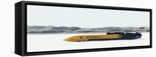 British Driver Andy Green Goes for a New Unofficial World Diesel Powered Land Speed Record-Douglas C. Pizac-Framed Stretched Canvas