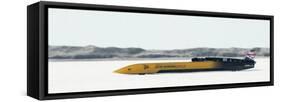 British Driver Andy Green Goes for a New Unofficial World Diesel Powered Land Speed Record-Douglas C. Pizac-Framed Stretched Canvas