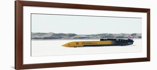 British Driver Andy Green Goes for a New Unofficial World Diesel Powered Land Speed Record-Douglas C. Pizac-Framed Photographic Print