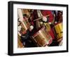 British Drummers Marching in a Reenactment on the Yorktown Battlefield, Virginia-null-Framed Photographic Print