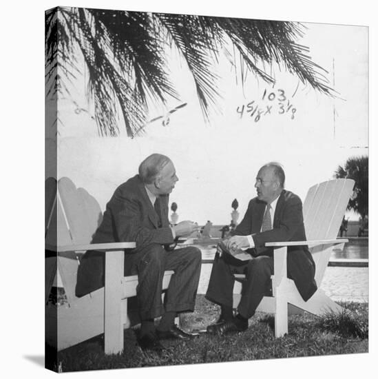 British Economist John Maynard Keynes and Harry D. White Meeting at the Monetary Conf-null-Stretched Canvas