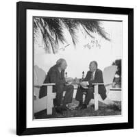 British Economist John Maynard Keynes and Harry D. White Meeting at the Monetary Conf-null-Framed Photographic Print