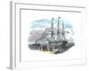 British Emigrant Ship Being Towed Out of Harbour before Setting Sail for Sydney, Australia-null-Framed Giclee Print