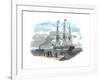 British Emigrant Ship Being Towed Out of Harbour before Setting Sail for Sydney, Australia-null-Framed Giclee Print