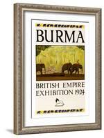 British Empire Exhibition - Burma-null-Framed Art Print