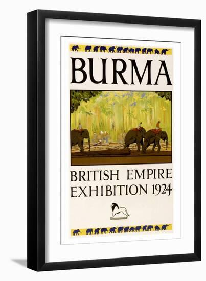 British Empire Exhibition - Burma-null-Framed Art Print