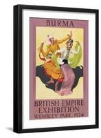 British Empire Exhibition - Burmese Dance-null-Framed Art Print