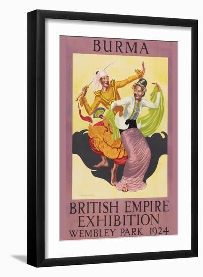 British Empire Exhibition - Burmese Dance-null-Framed Art Print