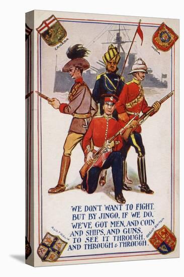 British Empire Soldiers in WW1 Propaganda Postcard-null-Stretched Canvas