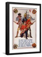 British Empire Soldiers in WW1 Propaganda Postcard-null-Framed Giclee Print