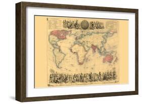 British Empire Throughout the World-John Bartholemew-Framed Art Print