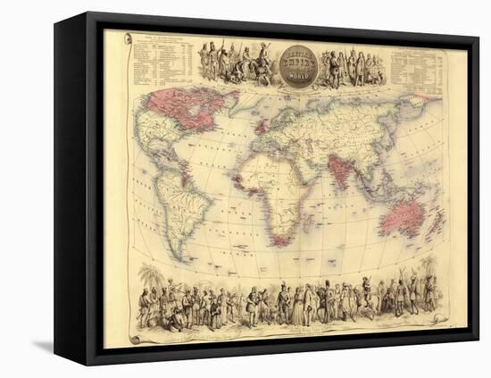 British Empire World Map, 19th Century-Library of Congress-Framed Stretched Canvas