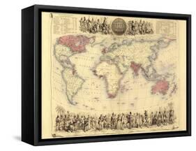 British Empire World Map, 19th Century-Library of Congress-Framed Stretched Canvas