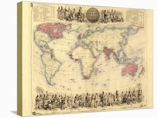 British Empire World Map, 19th Century-Library of Congress-Stretched Canvas
