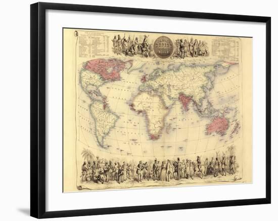 British Empire World Map, 19th Century-Library of Congress-Framed Photographic Print