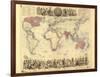 British Empire World Map, 19th Century-Library of Congress-Framed Photographic Print