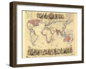 British Empire World Map, 19th Century-Library of Congress-Framed Photographic Print