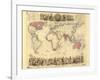 British Empire World Map, 19th Century-Library of Congress-Framed Photographic Print