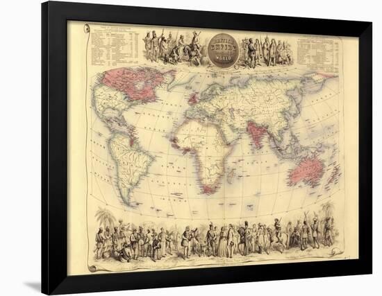 British Empire World Map, 19th Century-Library of Congress-Framed Photographic Print