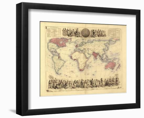 British Empire World Map, 19th Century-Library of Congress-Framed Photographic Print