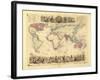 British Empire World Map, 19th Century-Library of Congress-Framed Photographic Print