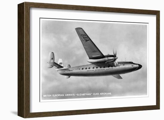 British European Airways 'Elizabethan' Class Aeroplane, 20th Century-null-Framed Giclee Print