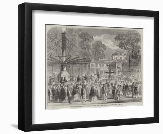 British Excursionists in the Champs Elysees, the Wooden Horses-null-Framed Giclee Print