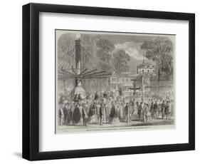 British Excursionists in the Champs Elysees, the Wooden Horses-null-Framed Giclee Print