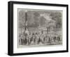 British Excursionists in the Champs Elysees, the Wooden Horses-null-Framed Giclee Print