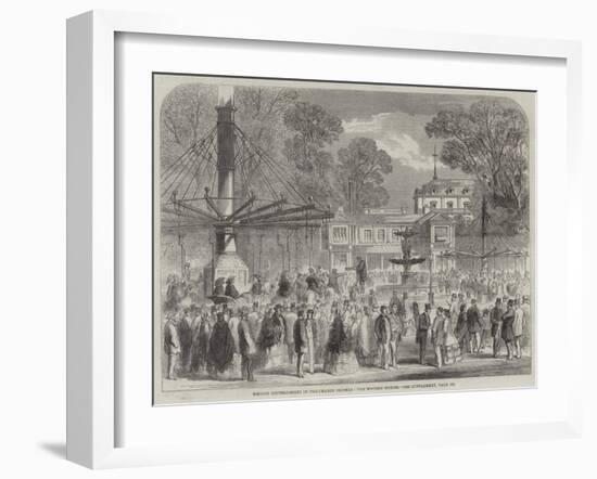 British Excursionists in the Champs Elysees, the Wooden Horses-null-Framed Giclee Print