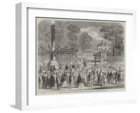 British Excursionists in the Champs Elysees, the Wooden Horses-null-Framed Giclee Print