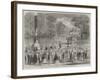 British Excursionists in the Champs Elysees, the Wooden Horses-null-Framed Giclee Print