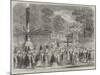 British Excursionists in the Champs Elysees, the Wooden Horses-null-Mounted Giclee Print