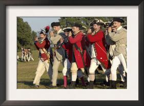 British Fifers Marching in a Reenactment on the Yorktown Battlefield, Virginia-null-Framed Art Print
