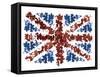 British Flag-Whoartnow-Framed Stretched Canvas