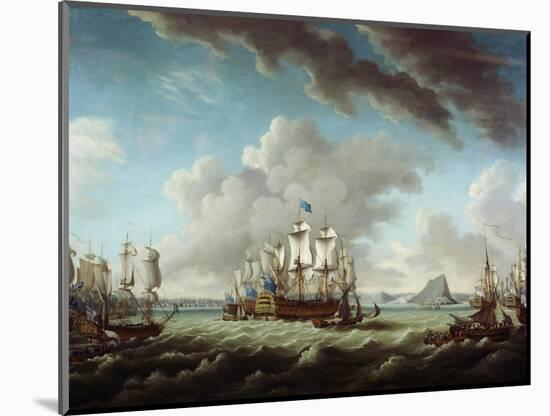 British Fleet Defending Gibraltar-Richard Paton-Mounted Giclee Print