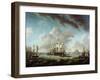 British Fleet Defending Gibraltar-Richard Paton-Framed Giclee Print