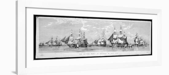 British Fleet Spithead: Nerbudda-Edward Duncan-Framed Art Print